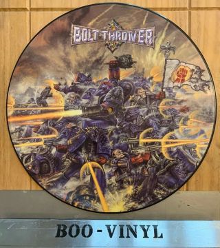 BOLT THROWER REALM OF CHAOS - PICTURE DISC RARE RECORD NR CON 2