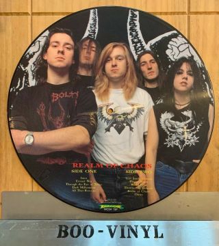 BOLT THROWER REALM OF CHAOS - PICTURE DISC RARE RECORD NR CON 3