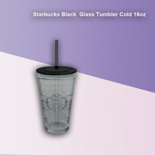 Starbucks Glass Cup 2019 China Summer Siren Logo Black 16oz Water Bottle