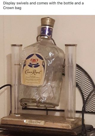 Vintage Crown Royal Whiskey Decanter With Swing Stand (empty)