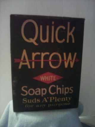 Vintage Quick Arrow White Soap Chips Laundry Box
