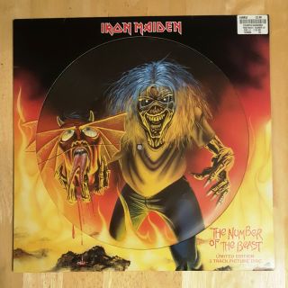Iron Maiden Number Of The Beast Uk Ltd Ed 12 " Picture Disc 2005 12em666 Nmint