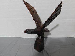 Bald Eagle Flying.  Hand Carved From (Sono) Iron Wood With Details - 2. 4