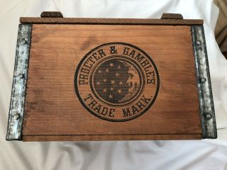 Vintage Ivory Soap Large Wood Crate Advertising Old Wooden Box P&g Co.  Rare