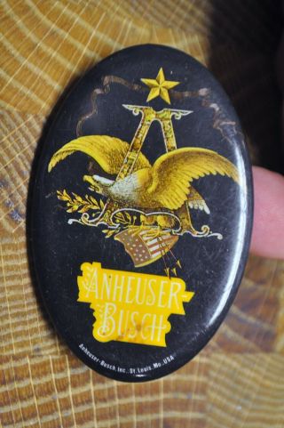 Vintage Anheuser Busch Celluloid Advertisingd / Pocket Mirror