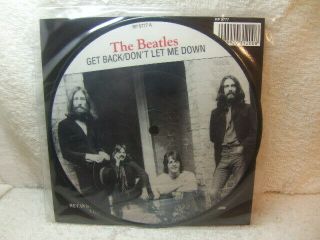 The Beatles – Get Back 1989 7” Picture Disc Parlophone Rp 5777 With Insert