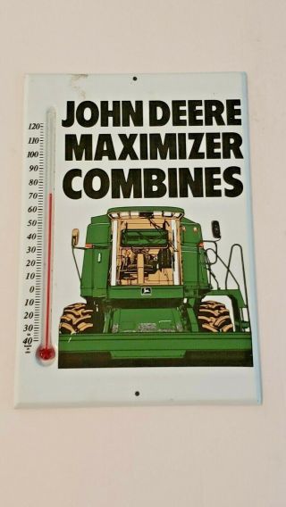 John Deere Maximizer Combine Thermometer Sign