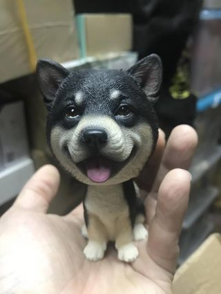 Puppy Shiba Inu Akita Inu Dog Polyresin Bobblehead Doll Figurine Figure Model B