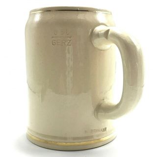 Vintage Gerz Beer Stein Tankard Mug W Germany.  5 L Hunt Scene Gilt Lined No Lid 3