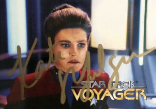 Kate Mulgrew Hand Signed Sports Card Star Trek Voyager Captain Kathryn Janeway