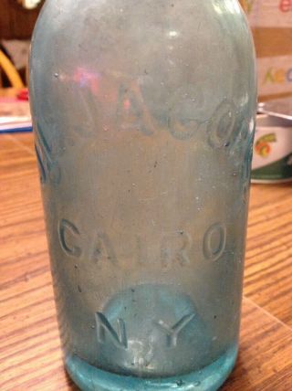 J L Jacobs Cairo York Blob Soda Ny Beer ? Aqua