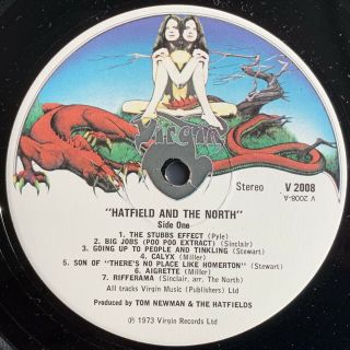 HATFIELD AND THE NORTH Self Titled Debut VINYL LP 1974 UK 1st Press EX, 2