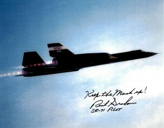 Sr - 71 Flight Photograph Signed By Air Force Sr - 71 Pilot Richard Graham