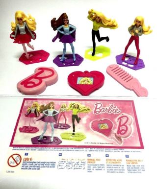 Kinder Joy Barbie Complete Set Sd604 Sd605 Sd606 Sd607 Sd609 Sd610 Vhtf