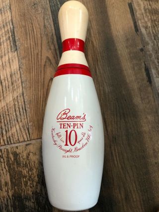 Vintage Beam’s Ten - Pin Bourbon Whiskey Decanter Jim Beam Empty 750ml Kentucky