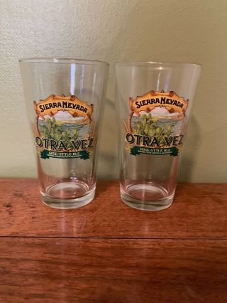 (2) Sierra Nevada Otra Vez Pint Beer Glass Cup,