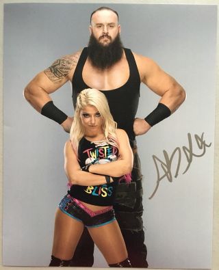 Alexa Bliss Autograph Signed 8x10 Wwe Photo Raw Smackdown Women 