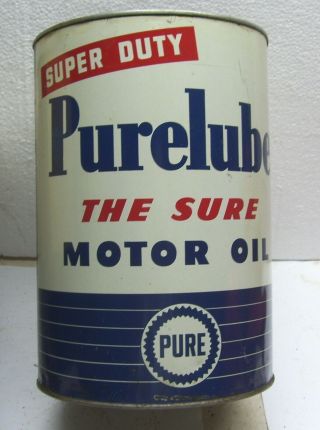 Pure Purelube Duty 5 Five Qt Quart Can Gm Ford Mopar