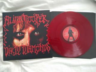 Alice Cooper Dirty Diamonds Red Vinyl Back On Black Lp Record