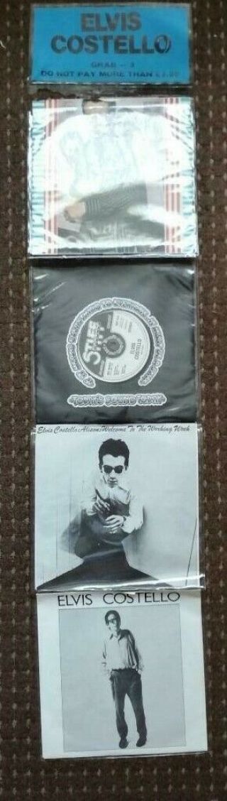 Elvis Costello Pack - 4 X 7 " Singles - Rare