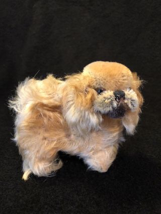 Vintage Mohair Pekingese Dog Small Stuffed Plush Swivel Head Glass Eyes Steiff?