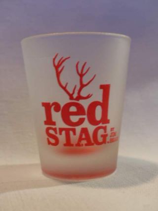 Red Stag By Jim Beam Frosted Shot Glass