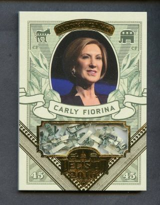 2016 Decision Gold Foil Money Card Carly Fiorina Shredded U.  S.  Currency