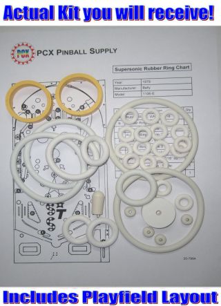 1979 Bally Supersonic Pinball Machine Rubber Ring Kit