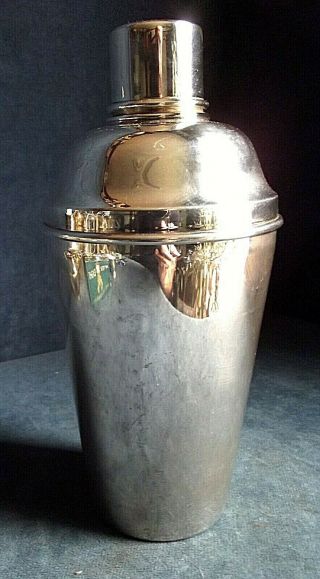 Silver Plated Art Deco Cocktail Shaker C1935 By Philip Vogel