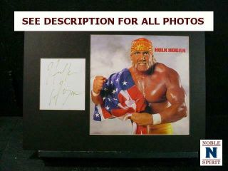 Noblespirit {3970}pro Wrestler Hulk Hogan Autograph W/photo
