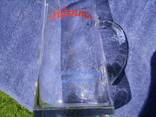 vintage hamm ' s beer clear glass pitcher advertising sky blue water 100 years ago 3