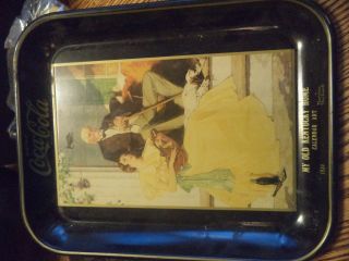 Vintage Coca Cola Rockwell Tray My Old Kentucky Home Calender Art (1934)