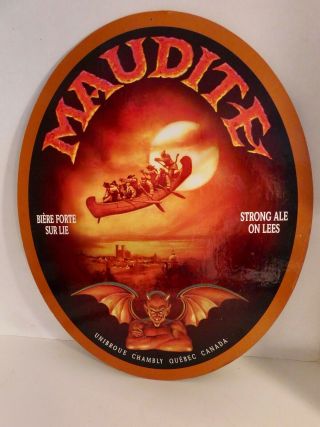Maudite Strong Ale On Lees Unibroue Chambly Quebec Canada Beer Advertising Sign