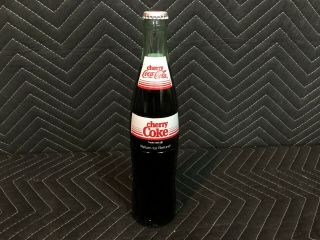 1 Pint 16 Ounce Full Coca Cola Cherry Coke Bottle