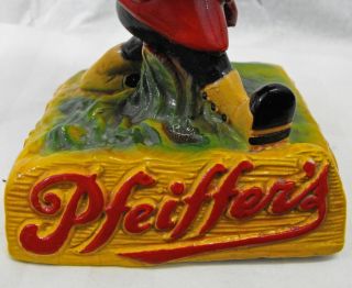 vintg Pfeiffer ' s Beer chalkware Johnny Fifer statue advertising display Detroit 8