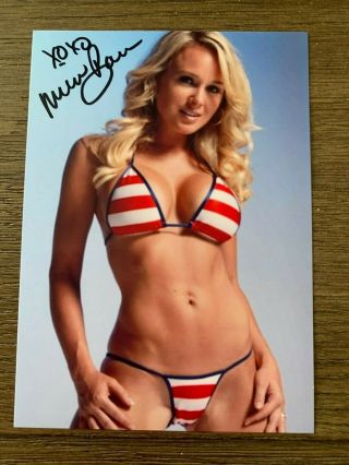 Michelle Baena Playboy Cover Model Autograph 5x7 Photo Signed To You