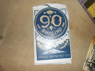 Odell Brewing Co.  90 Shilling Metal Tin Sign