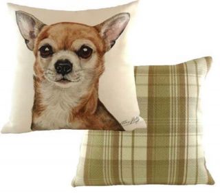 Chihuahua Dog Cushion Cover - Waggy Dogz Range Quality Handmade In Uk