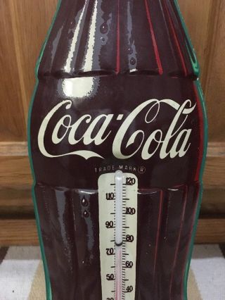 Coca Cola Advertising Thermometer Made in the USA Robertson Coke Country Decor 3