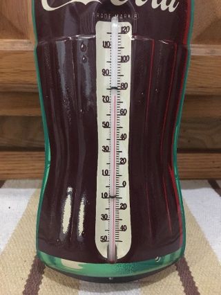Coca Cola Advertising Thermometer Made in the USA Robertson Coke Country Decor 4