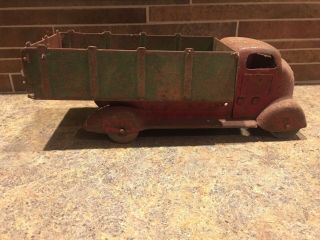 Antique Art Deco Stremlined 10 " Lg Marx Pressed Steel Army Truck