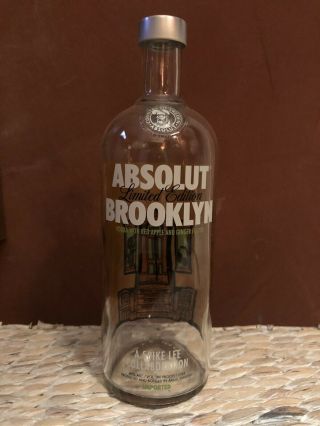 Absolut Brookyln Limited Edition Spike Lee Empty Bottle.  No Alcohol In It.