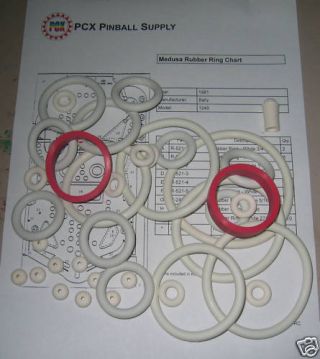 1981 Bally Medusa Pinball Machine Rubber Ring Kit