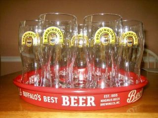4 Boddingtons Pub England Pint Beer Glass With Logo.  Made In France.