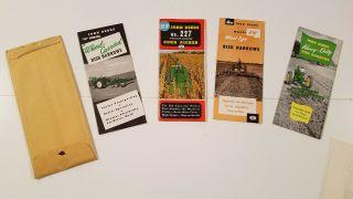 John Deere 1953 1954 Corn Pickers And Disk Harrows Brochures