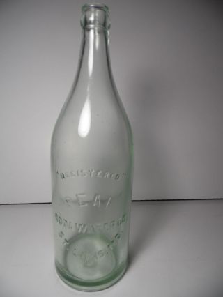 Antique Vtg Registered Real Soda Water Co.  St.  Louis Glass Advertising Bottle