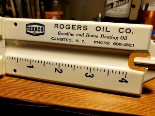 Rogers Oil Co Texaco Advertising Rain Gauge Calendar Magnifying Glas Canisteo NY 4