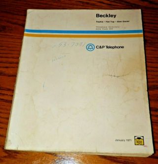 Beckley,  Wv 1971 Telephone Directory Phone Book - Sophia,  Flat Top,  Glen Daniel