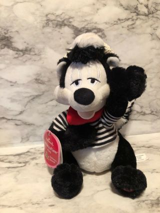 Looney Tunes Pepe Le Pew Singing Plush Doll “zee Song Of Love” 12” Tall Skunk