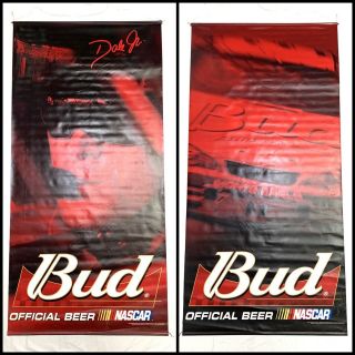Bud Anheuser Busch Beer Nascar Racing Advertising Vinyl Banner Sign 69.  5”x34”